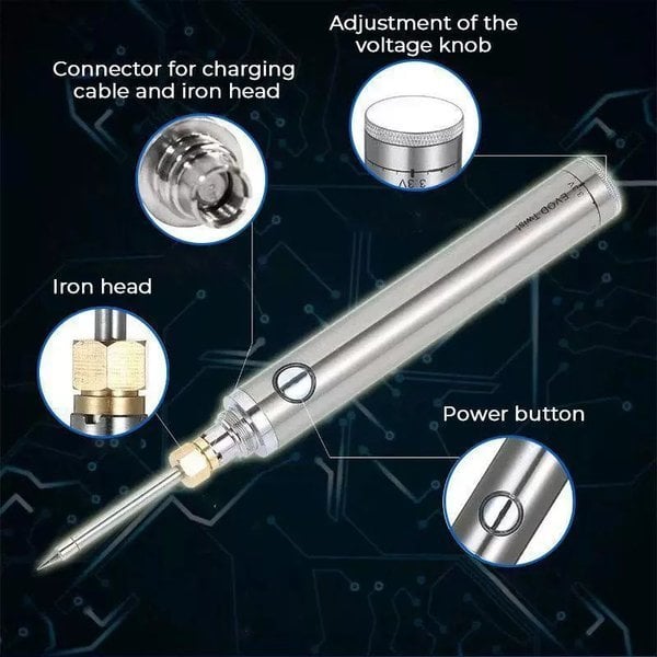 Wireless Soldering Iron with Wireless Charging – Portable USB-powered Tool
