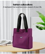 Large Capacity Water Repellent Multi Pocket Nylon Shoulder Bag