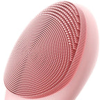 Electric facial cleanser with LED light & 42 °C heat technology | Silicone skincare device with sound vibration