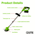 Battery Lawn Trimmer GrünKraft | Cordless & Adjustable | Multiple Blade Attachments | Lightweight & Portable