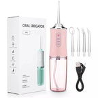 Waterproof irrigator dental cleaner, cordless & rechargeable water floss