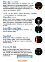 One-Click Blood Sugar|Blood Glucose Blood Pressure ECG|ECG HRV Heart Rate Monitor Health Smart Watch