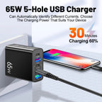 Multi Port Adaptor 65W Fast Charger - US Standard