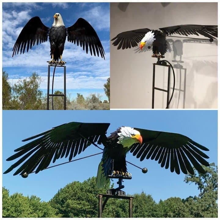 WindGarden | Metal Garden Twirler Wind Spinner with Ground Stake – Weather Resistant Decor