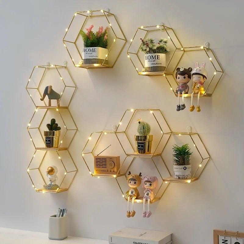 Unique hexagonal wall pot holder vacation