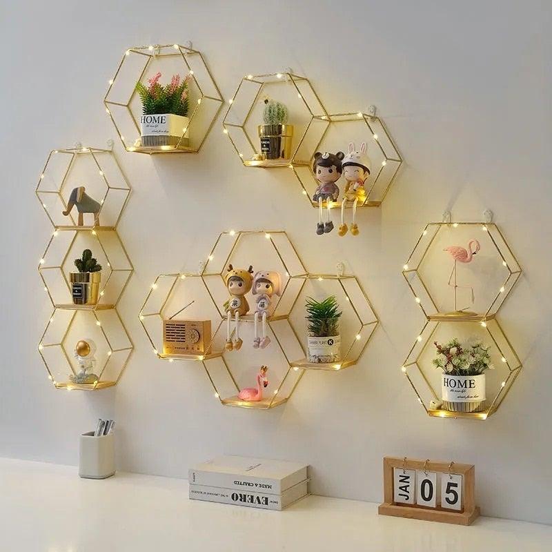 Unique hexagonal wall pot holder vacation