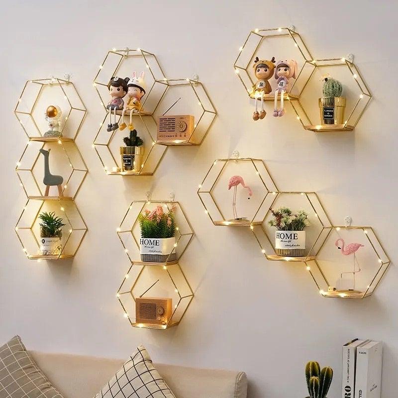 Unique hexagonal wall pot holder vacation