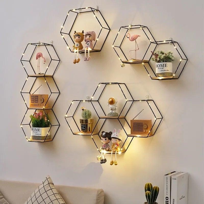 Unique hexagonal wall pot holder vacation