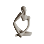 Abstract Thinker Resin Sculpture for Desk or Shelf Decor