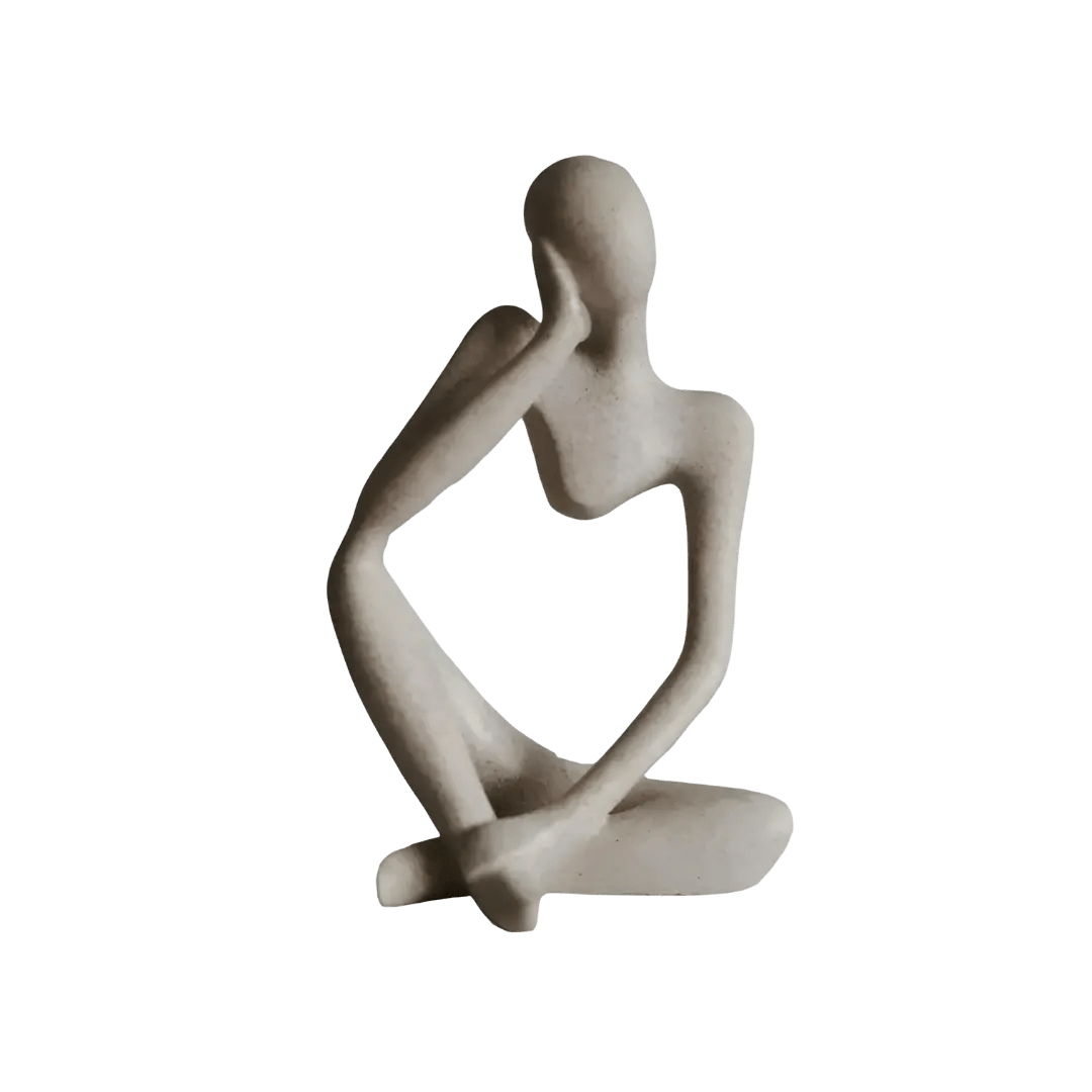 Abstract Thinker Resin Sculpture for Desk or Shelf Decor