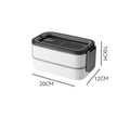 2-layer stainless steel Bento lunch box with locking lid