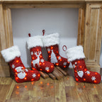 Christmas Ornament With Light Burlap Embroidery Sock Gift Bag