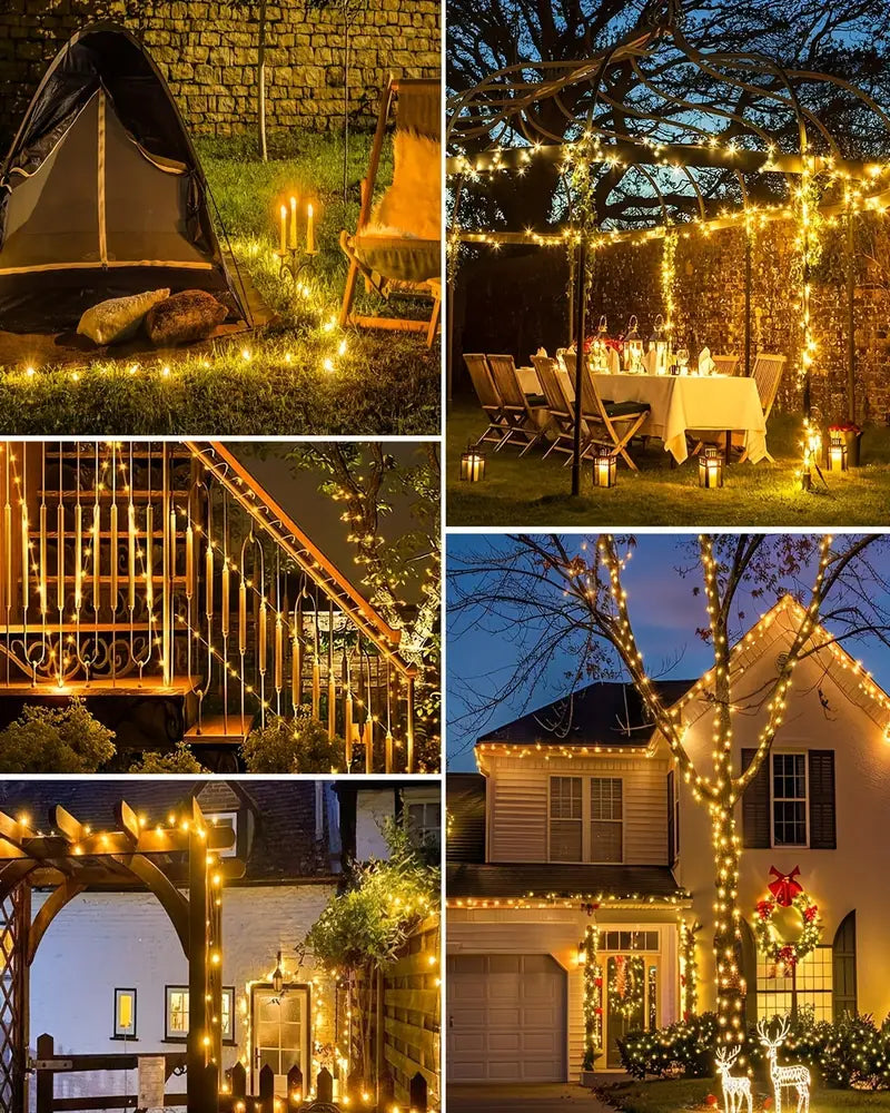 Waterproof fairy lights with solar energy