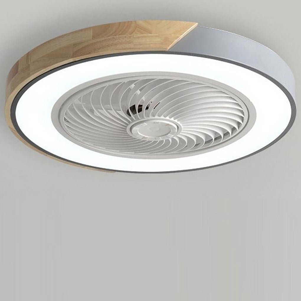 Integrated LED Ceiling Lamp and Fan Without Blades with Remote