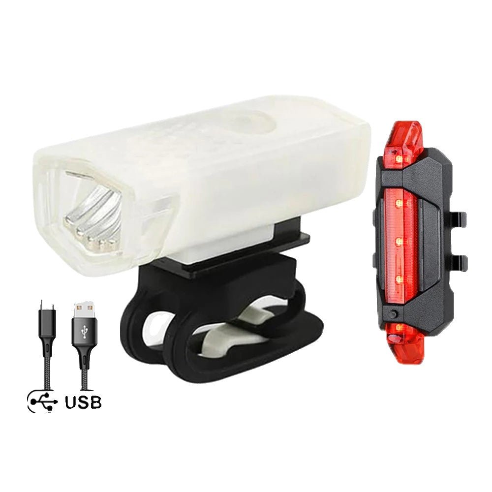BikeBeam – Rechargeable USB bike light with rear light for safe night rides