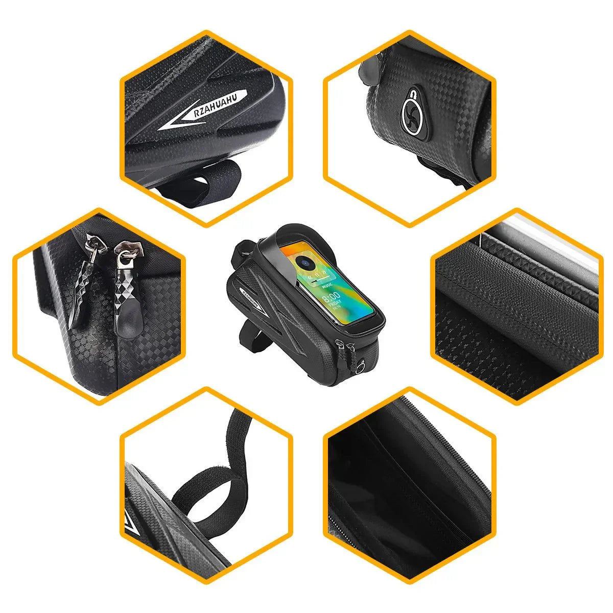BikeGear PRO – Waterproof Bike Bag with Touchscreen & Headphone Port