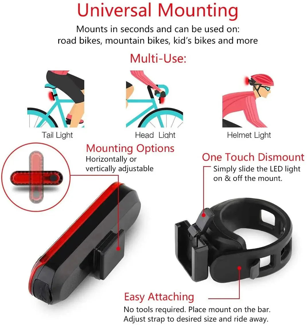 BikeLite – USB bicycle rear light for maximum visibility & safety