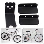 Steel Bicycle Wall Mount with Horizontal, Space-Saving Storage