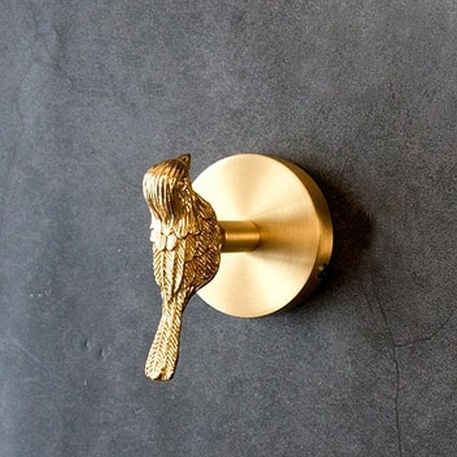 Solid Brass Animal Wall Hooks with Decorative Gold Finish for Home Storage