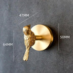 Solid Brass Animal Wall Hooks with Decorative Gold Finish for Home Storage