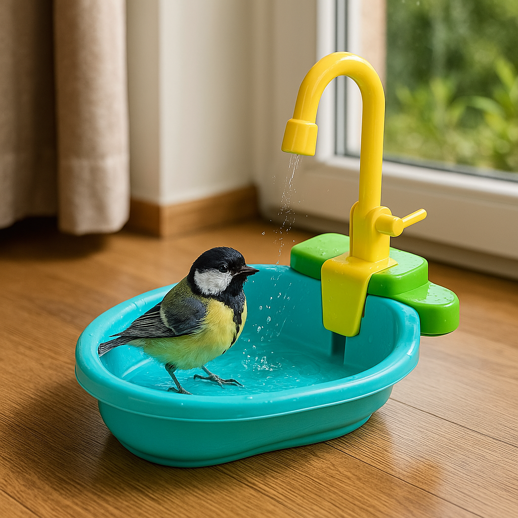 Automatic Flowing Water Bird Bath Fountain
