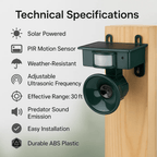 FEATHERBLOCK – Motion-Activated Bird Repeller for Quiet & Clean Outdoor Spaces