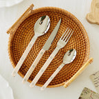 24-Piece Cutlery Set – Engraved Stainless Steel Flatware for 6 People
