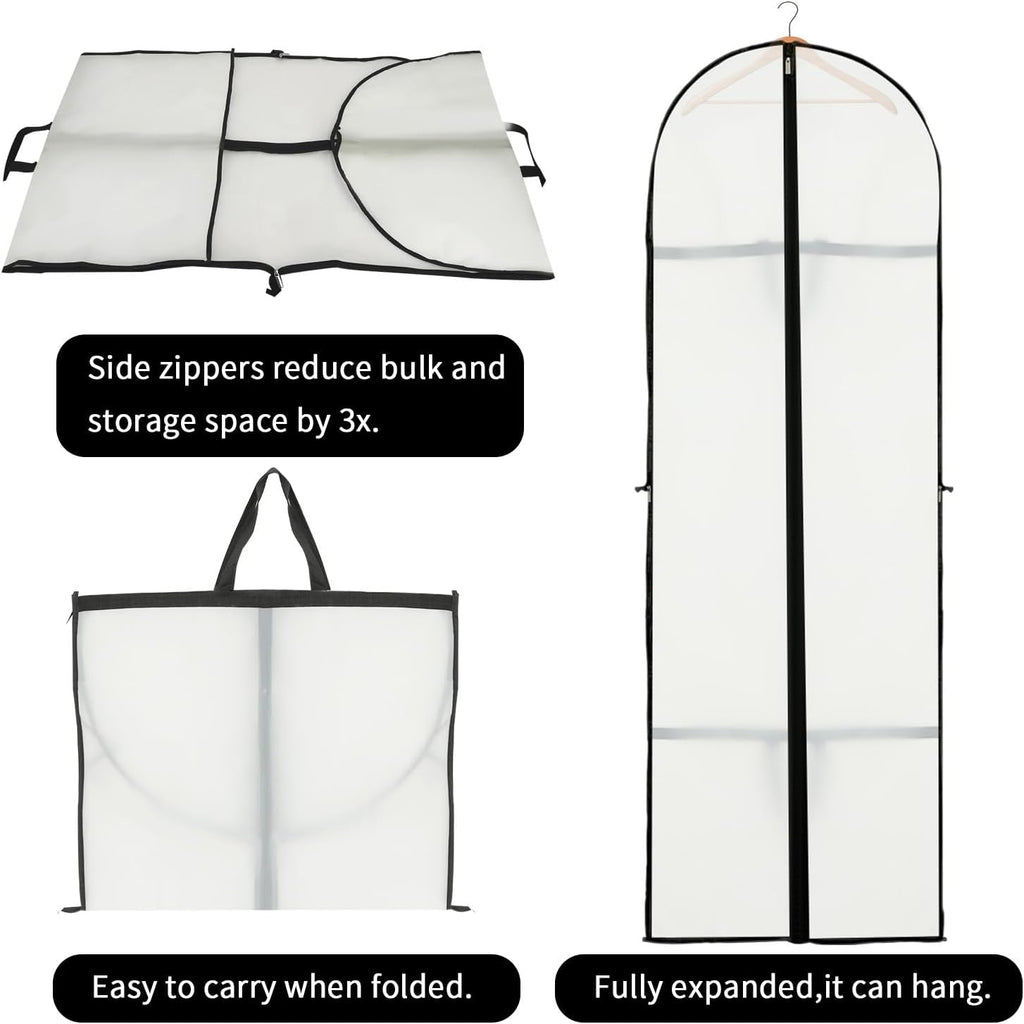Long Garment Storage Cover – 180cm Dress Bag with Zipper & Window (Buy 1, Get 1 FREE)