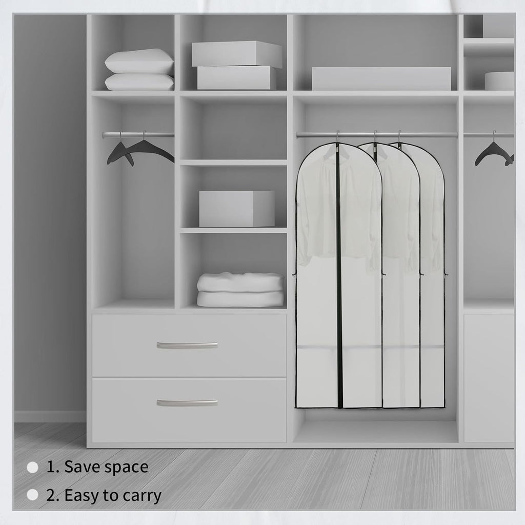 Long Garment Storage Cover – 180cm Dress Bag with Zipper & Window (Buy 1, Get 1 FREE)