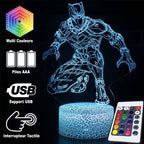 3D Lamp Marvel Black Panther Stealth