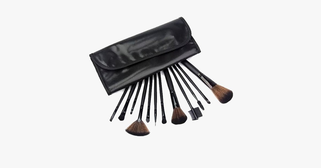 12-piece professional black brush set – Enjoy a makeup experience that makes blending easy