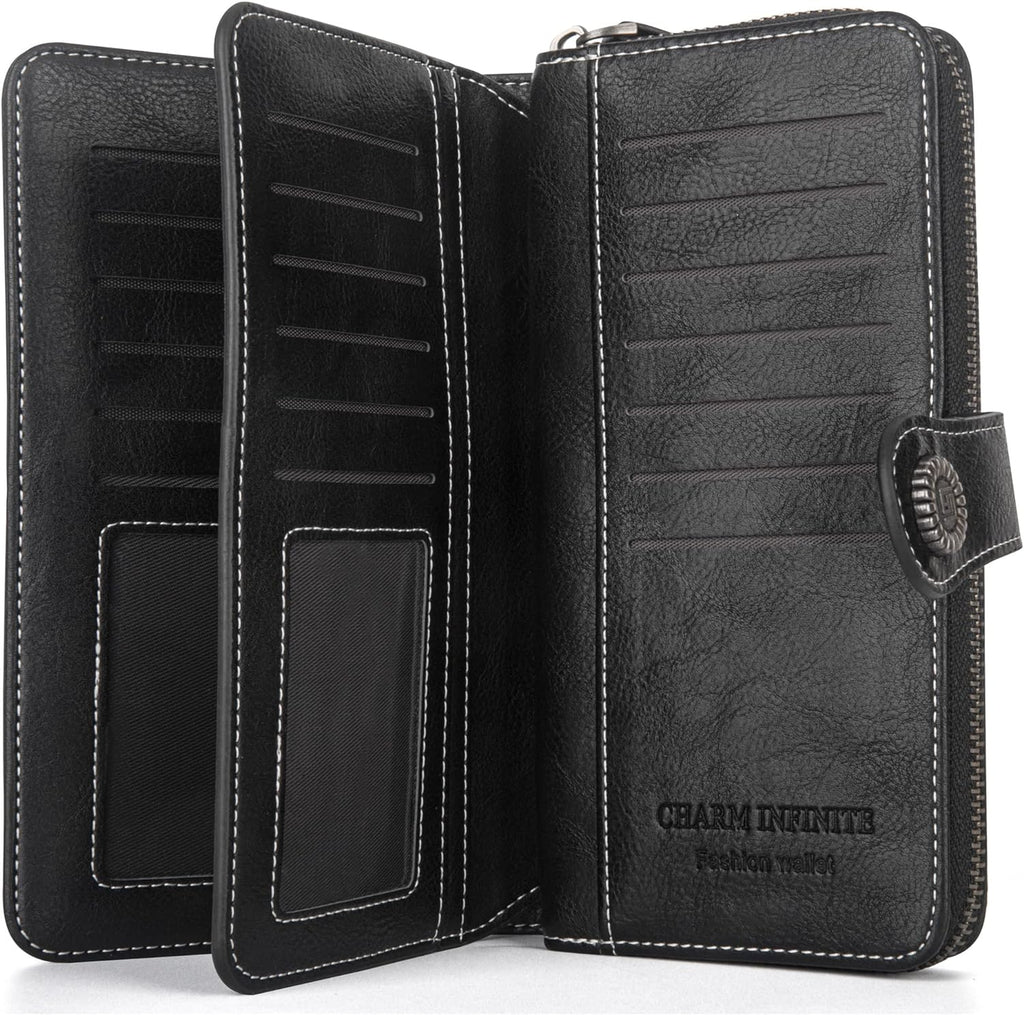 Stylish Leather Wallet with Wristband