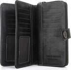 Stylish Leather Wallet with Wristband