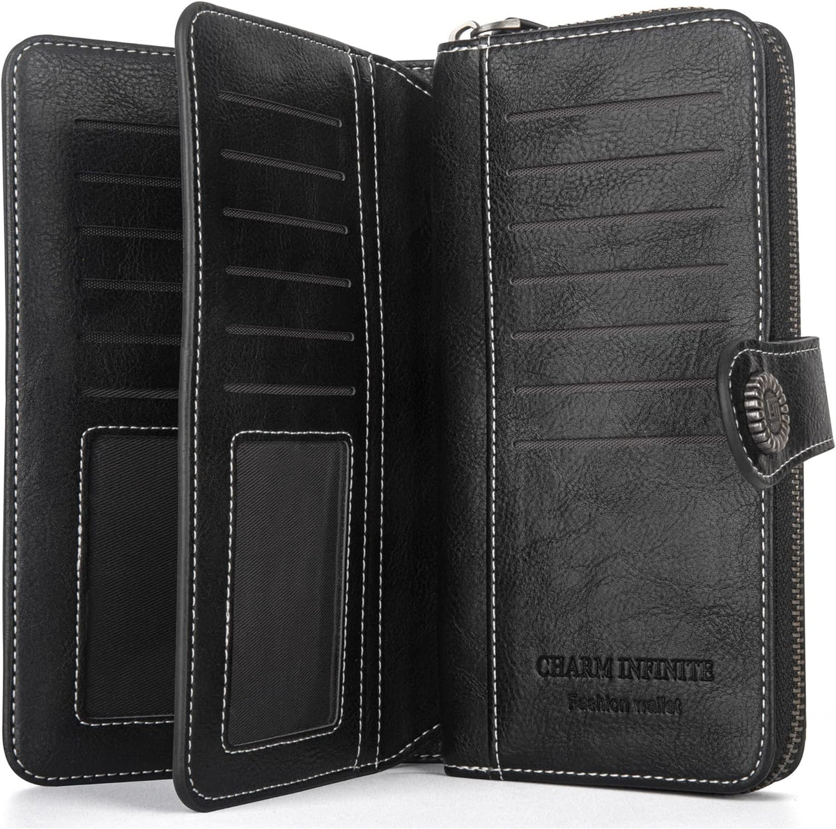 Stylish Leather Wallet with Wristband