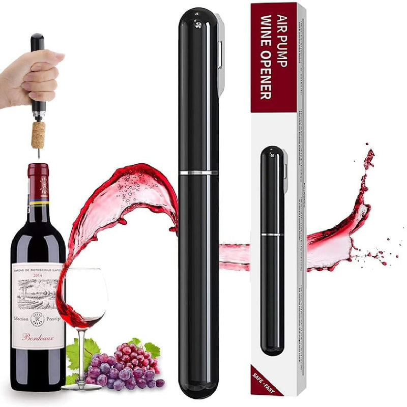 2-in-1 Air Pressure Pump Wine Bottle Opener with Foil Cutter