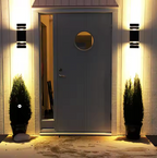 Waterproof aluminum lamp with two light sources for outdoors