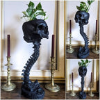 BoneBloom | Planter with Skull and Spine