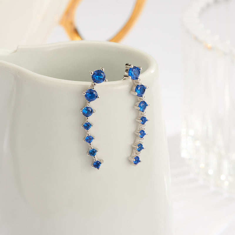 Glamour | Shiny Zircon 925 Sterling Silver Earring