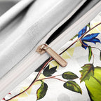 Luxury Cotton Floral and Bird Duvet Cover Set