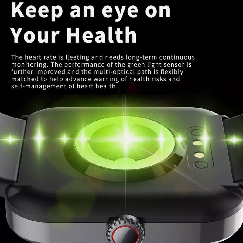 GlucoWatch Health Monitoring Smartwatch with Heart Rate and Sleep Tracking