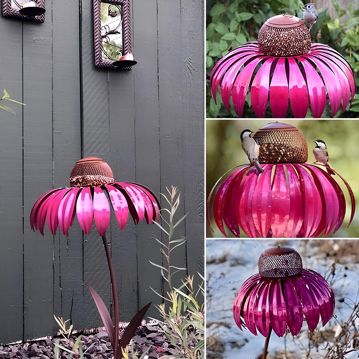 BloomFeast – Elegant cone-shaped feeder that blends with garden flowers.