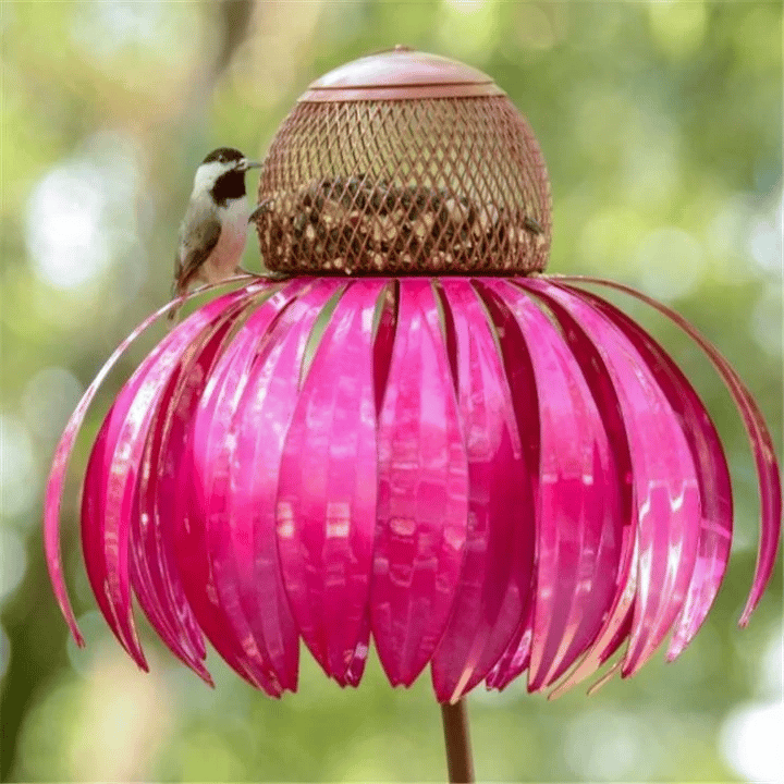BloomFeast – Elegant cone-shaped feeder that blends with garden flowers.