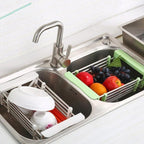 Expandable Dish Drying Rack with Collapsible Design for Kitchen Sinks