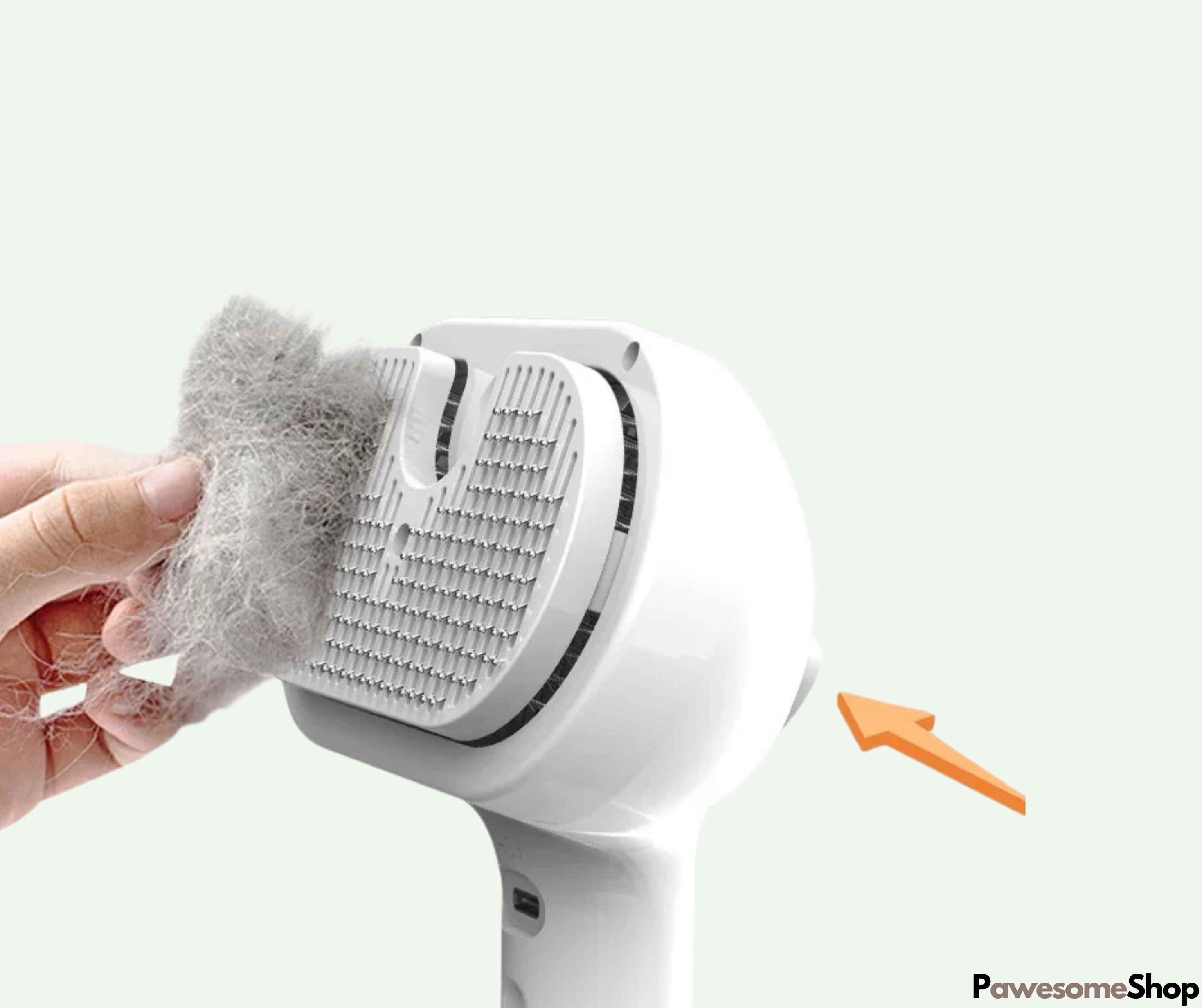 Steam brush for pets with steam cleaning
