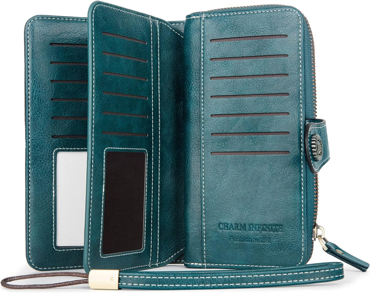 Stylish Leather Wallet with Wristband