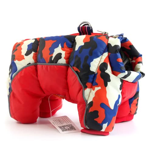 Warm & waterproof winter jacket for dogs with reflective stripes
