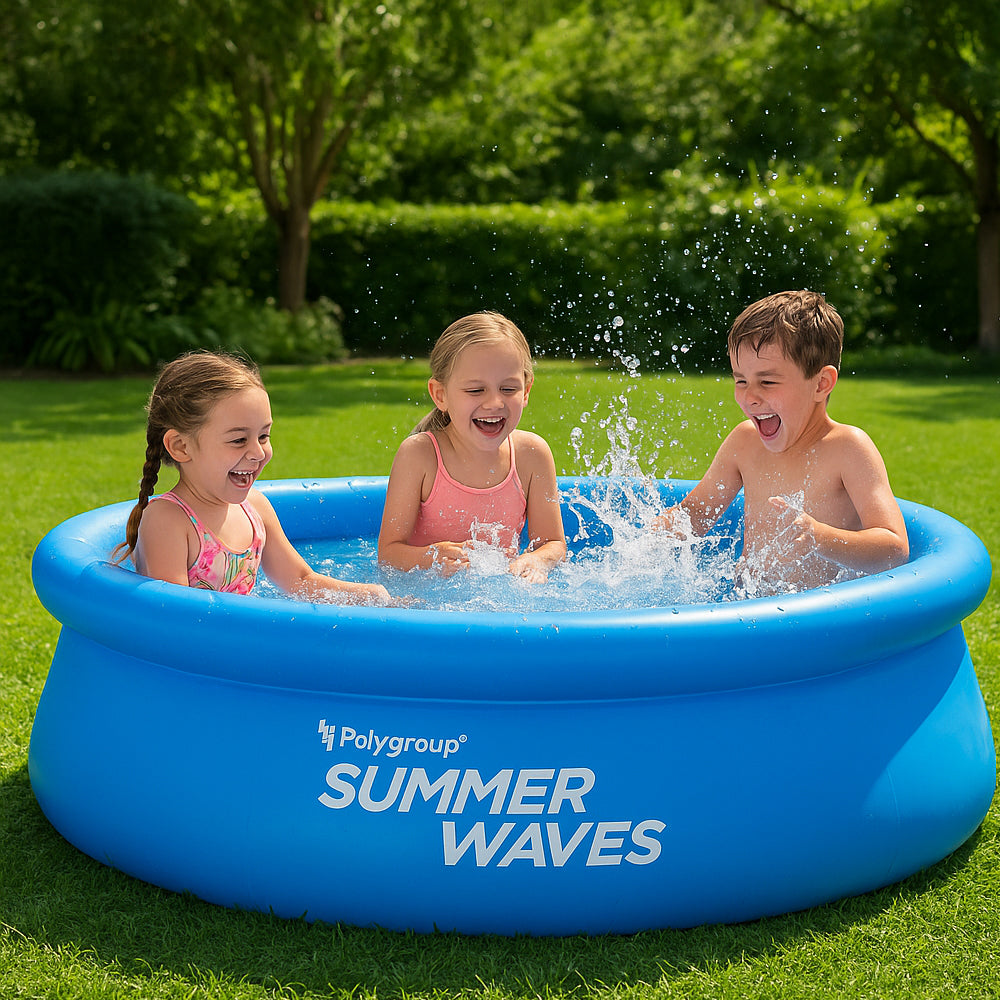 WaterJoy Inflatable Pool – Pool with Rim and Filter Pump