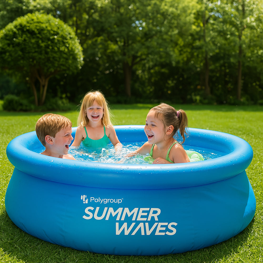 WaterJoy Inflatable Pool – Pool with Rim and Filter Pump