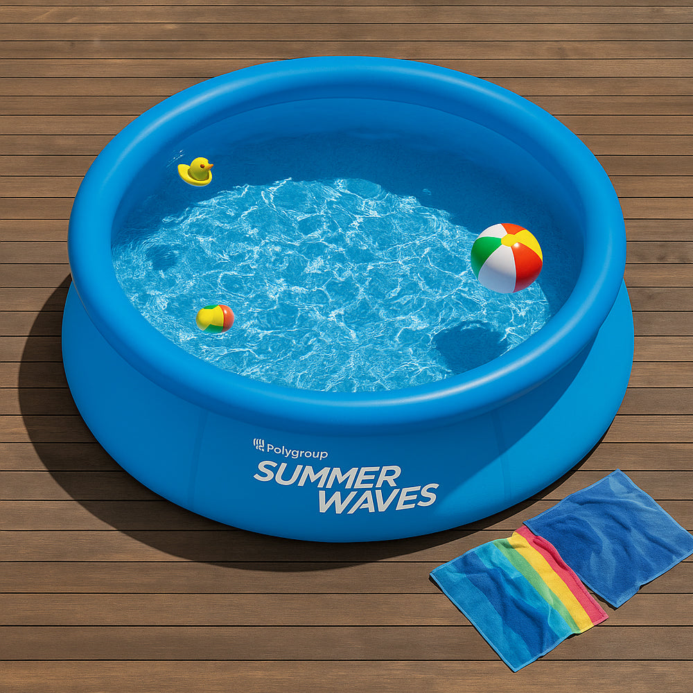 WaterJoy Inflatable Pool – Pool with Rim and Filter Pump