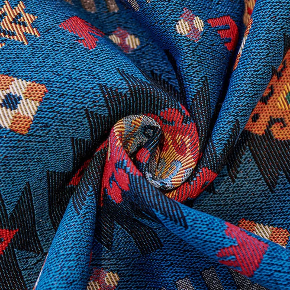 Bohemian Geometric Cotton Blanket Throw